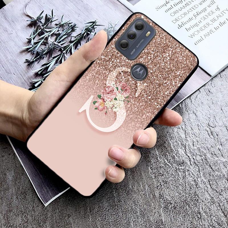 Розовый блестящий чехол для телефона с цветами для Moto G84 G22 G32 G42 G52 G62 G53 G72 G60 G60S G100 G10 G20 G30 G13 G50 G 5G G Pure