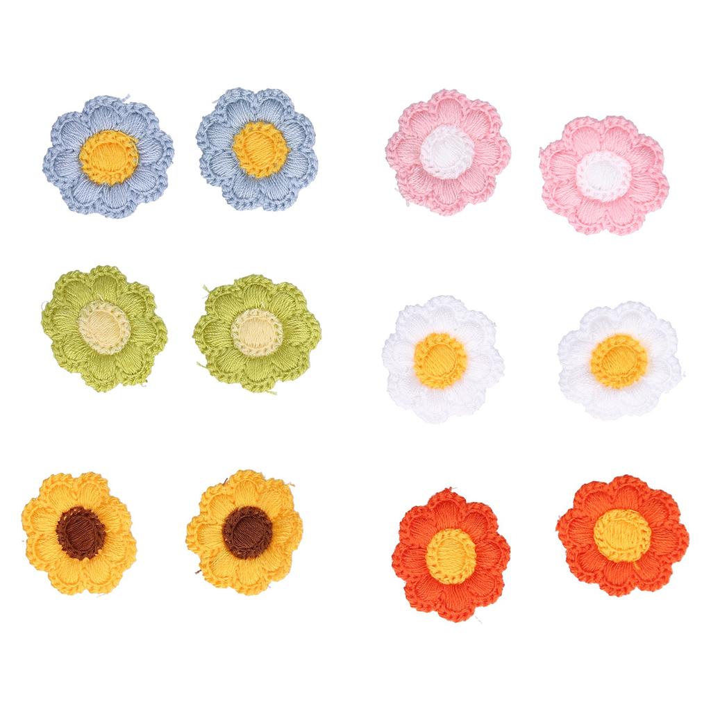 24 шт. Бантики для волос для собак Милые смешанные цвета Уход за питомцем Цветок Топнот с резинкой для кошки