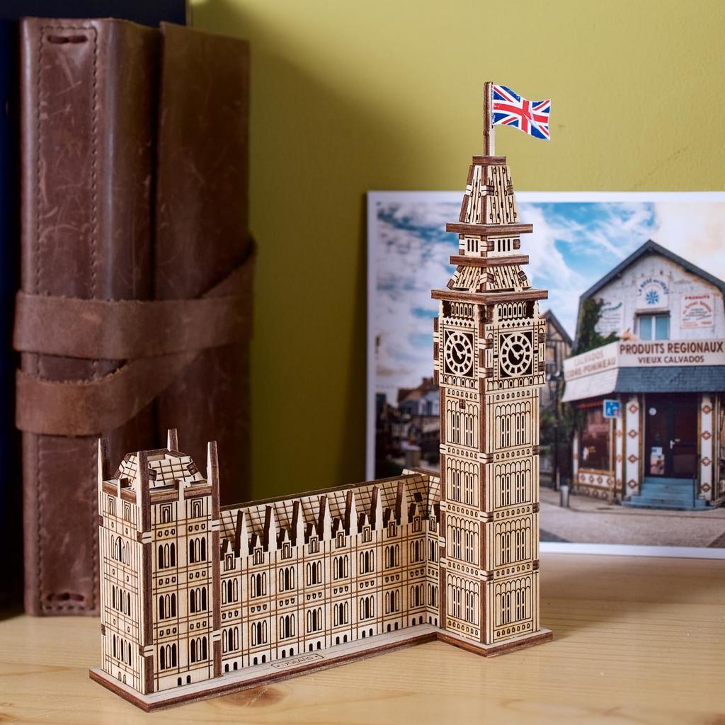 UGEARS Деревянная 3D-пазл Модель Биг-Бена Набор для взрослых Easycraft Набор Лондонская архитектура 63 детали - - -