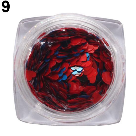 Shiny Glitter Love Heart Sequins Nail Art Decoration Manicure DIY Tool