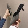 Fashion Black Shoes For Women Job With Bow Sandals Woman Slippers Slides 2024 Luxury 39 Top Designs Casual Premium Low Price Vip