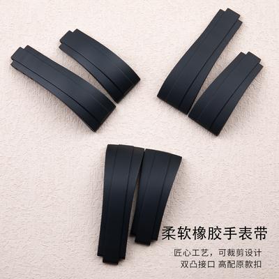 Резиновый короткий ремешок для часов с пряжкой 20/21 мм, подходит для Rolex Daytona Submariner Role OYSTERFLEX Yacht Master, силиконовый ремешок для маленького запястья
