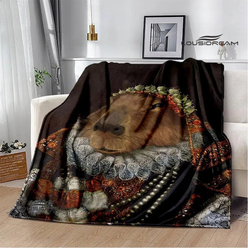 The Capybara Club Anime blanket throw cubre cama Warm blankets for beds Picnic blanket birthday gift