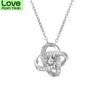 New Fashion Whirlwind Four -Leaf Clover Necklace European And American Style S925 Silver Clavicle Chain Cubic Zirconia Jewelry