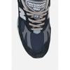 New Balance Black Suede And Blue Mesh Low Top Sneakers U991nv2 Navyd