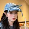 Vantage Original Bow Forward Hats для женщин Y2k 2024 Весна и лето Новые универсальные дорожные солнцезащитные ретро-береты из денима