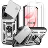 Coque Pour Honor 400, Antichoc Avec Cache Caméra Anti-Rayures Rigide - Argenté - 2 Verres Trempés