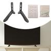 2 Pieces Table Top TV Stand Base Television for Most TVs PP Feet Mounts