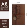 Retro Style Creative Hand Book A6 Spiral Ring Binder Leather Notepad Small Notebook