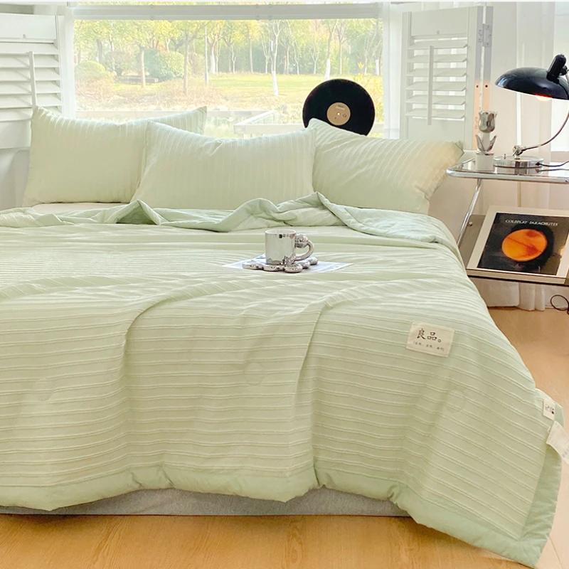 Летнее прохладное одеяло из соевого волокна, тонкое летнее одеяло для одного человека, одеяло с кондиционером, можно стирать в машине, летнее двойное общежитие