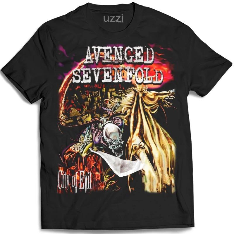 Альтернативная метал-группа Avenged Sevenfold A7X Графический принт Футболка Уличная мода Футболка Женская Мужская Повседневная Свободный Хлопковый Топ