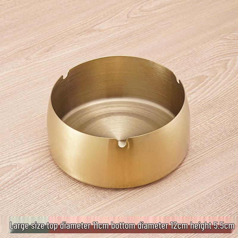 Stainless Steel Windproof Ashtray: Large, Creative Design for Home, Restaurant, and Cafe