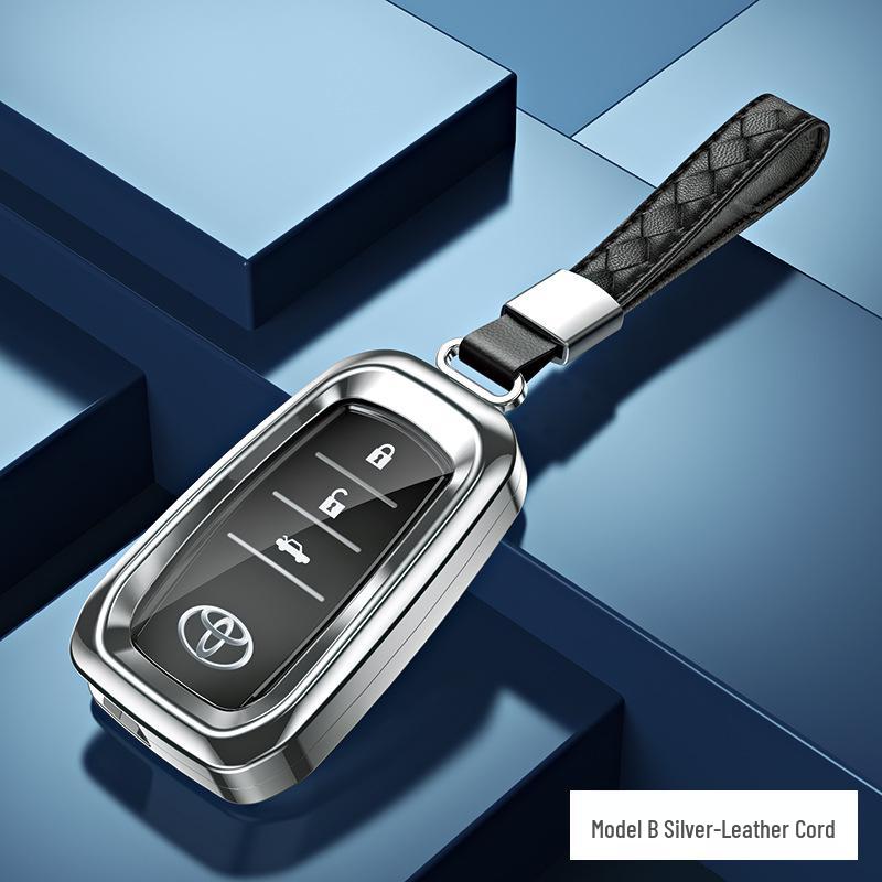 Футляр для ключа Toyota: Подходит для Highlander, RAV4, Crown, CHR, Venza, Prado, Camry - Полный чехол-обертка