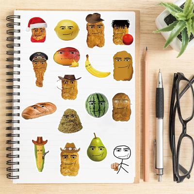 58 шт. Наклейки с мемом «Победная улыбка лица Robloxs» с куриным наггетсом, эстетичные для телефона, ноутбука, мотоцикла, подарки для телефона, наклейка на стену