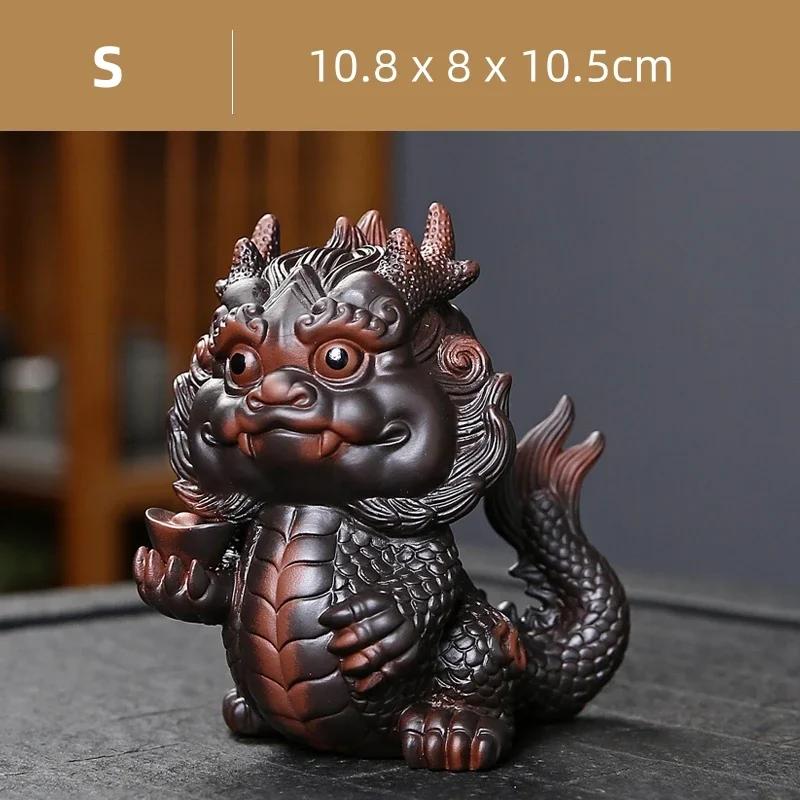 1 шт. Фиолетовая керамика китайский дракон чай питомец гостиная чайный столик украшение украшения дома аксессуары для украшения подноса для чая