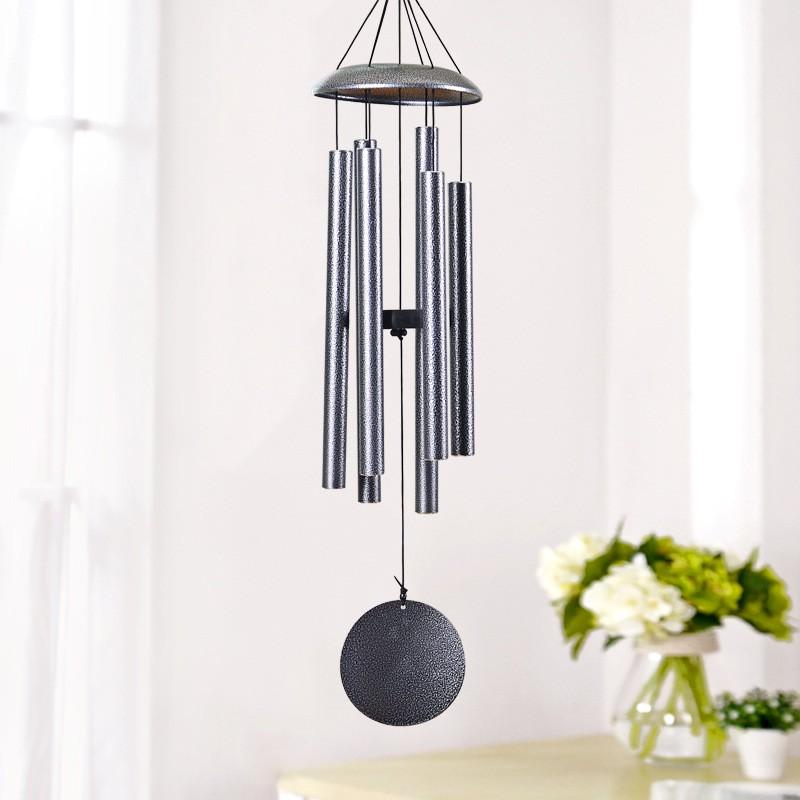 Metal Wind Chime 6-Tube Alloy Hanging Ornament Musical Decor Garden Patio Indoor Melody Design GT45