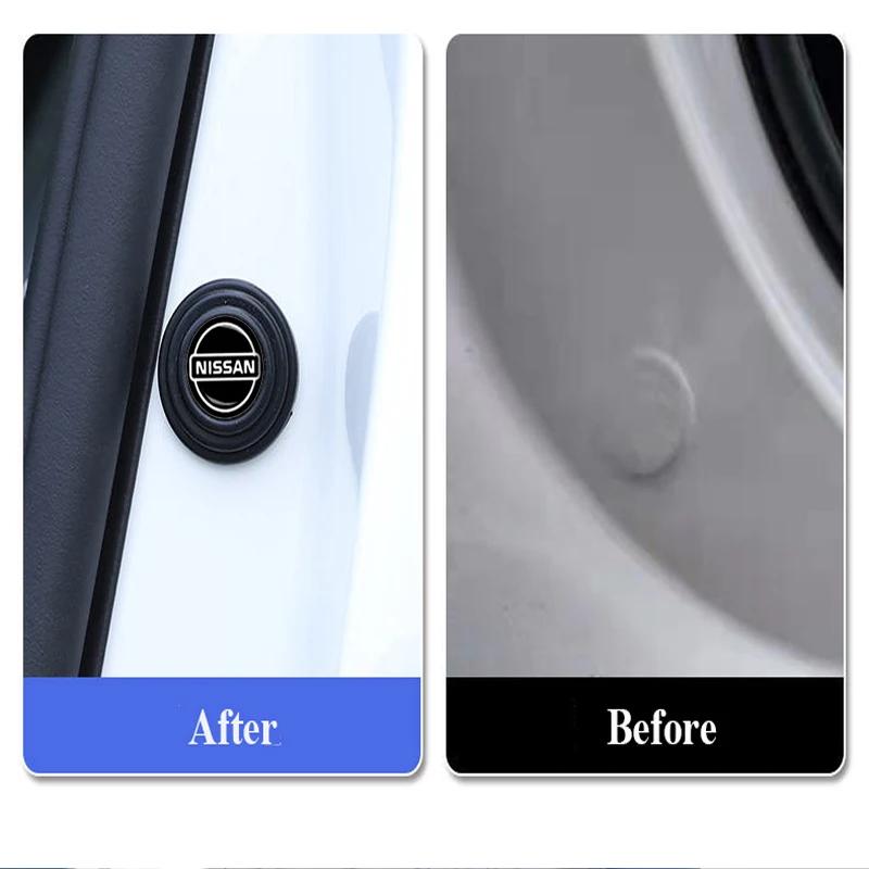 10Pcs Car Door Trunk Silence Damping Pad Interior Accessories For Nissan Qashqai J11 J12 Juke murano Leaf Pulsar Navara Xtrail