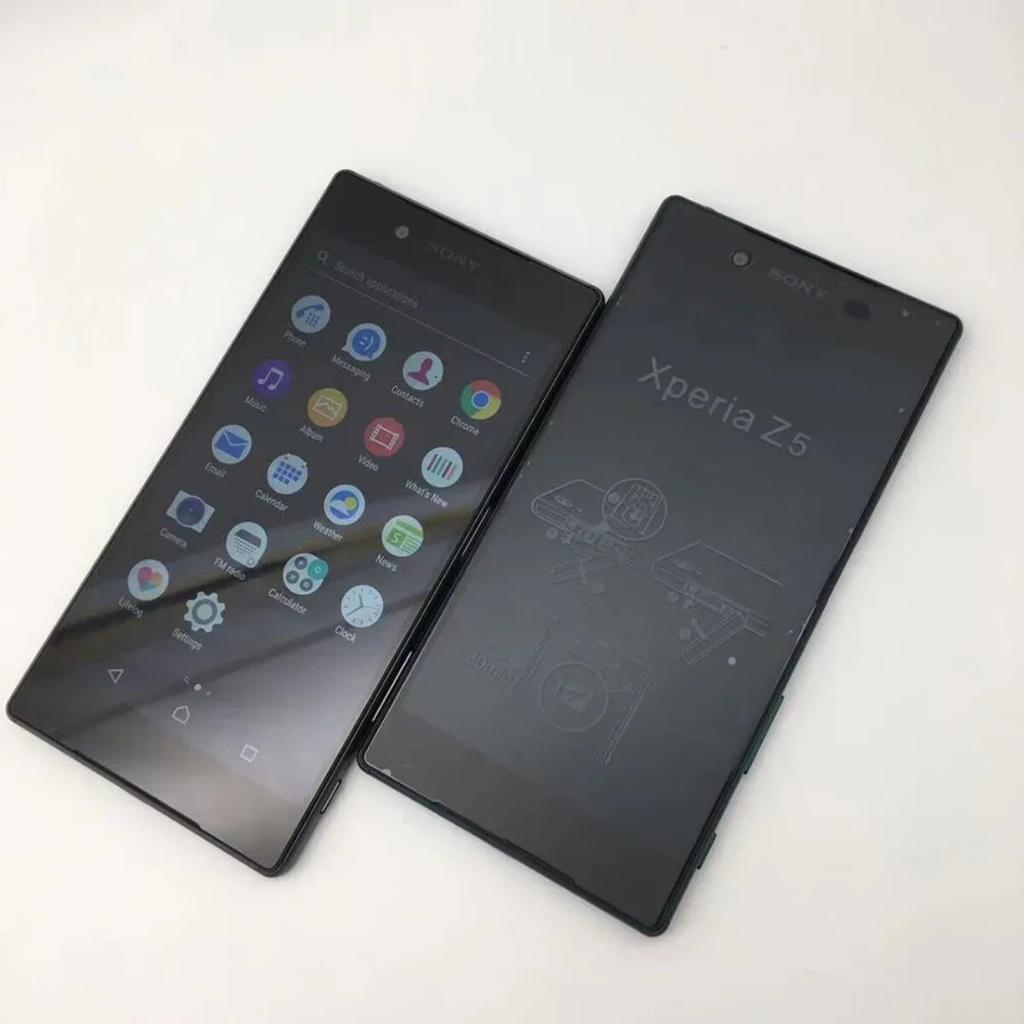 Восстановленный Sony Xperia Z5 Оригинальный 4G LTE 3 ГБ ОЗУ 32 ГБ ПЗУ Сканер отпечатков пальцев Разблокированный смартфон