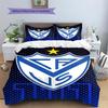 Velez Sarsfield Pattern Bedding Set Quilt Cover Pillowcase Home Decor Gift (1 * duvet cover + 2 * pillowcase, without core)