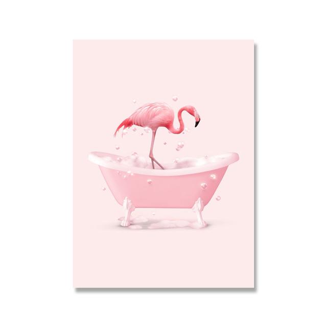 Fashion Style Funny Pink Pretty Flamingo Canvas Painting Posters And Prints Wall Pictures Home Decor For Living Room Bedroom
