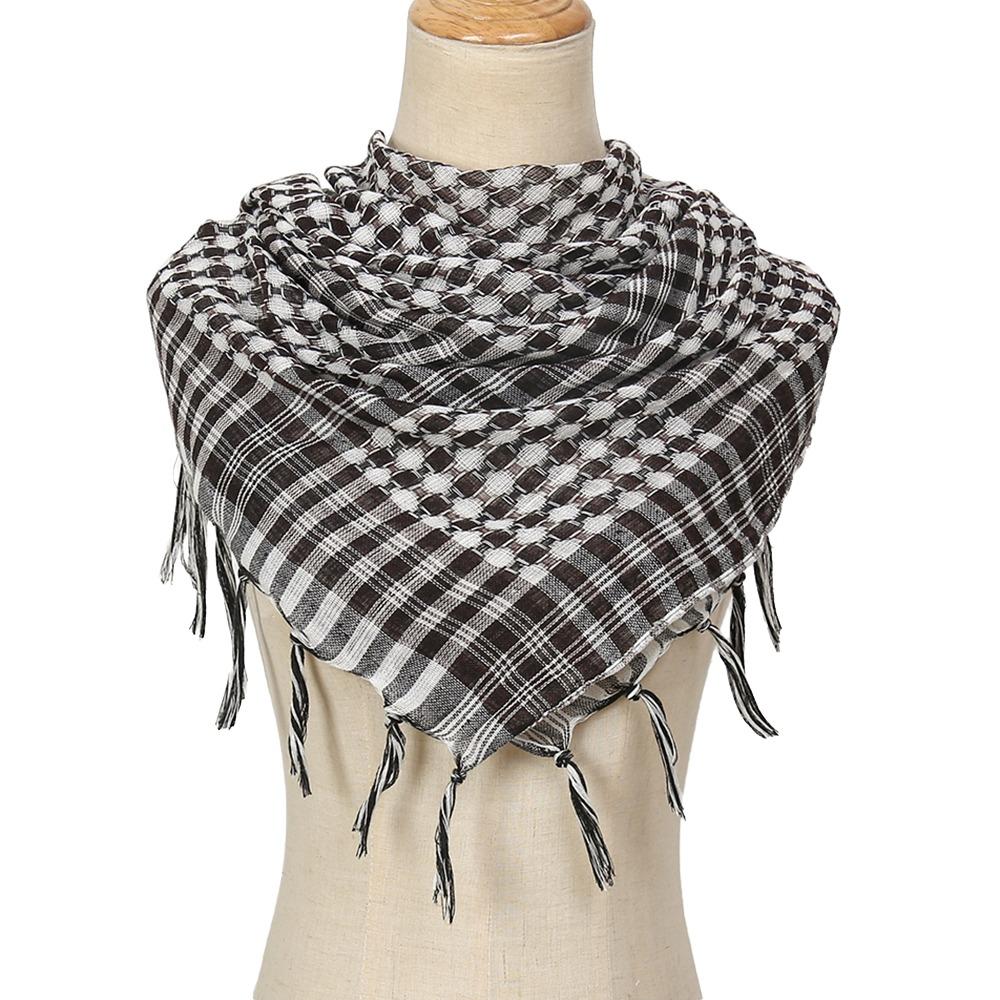 Арабский шарф Большой арабский шемаг Головной платок с кисточкой Костюм Пустынный шарф Бандана Куфия для мужчин и женщин