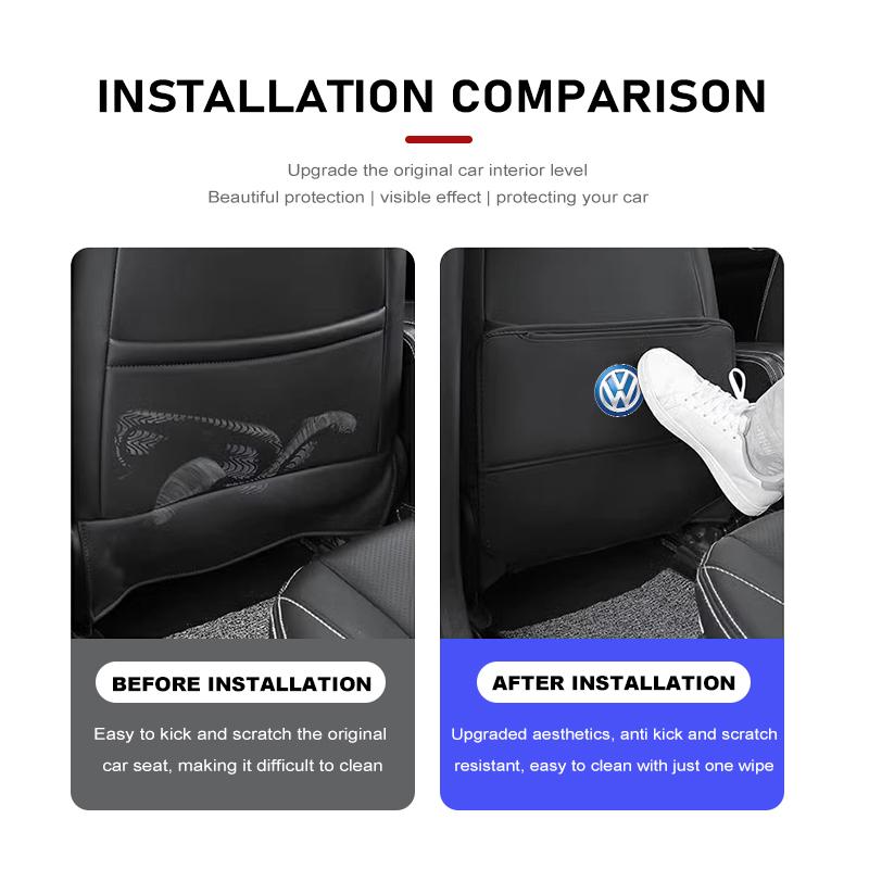 OPQ1 Car Seat Back Protector Anti Pad Anti kick pad Accessorie For Volkswagen VW Passat Golf 4 5 6 Tiguan Polo Scirocco Jetta CC