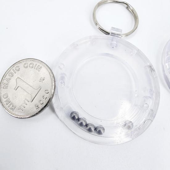 Волшебный Брелок-Головоломка "Побег Монеты" Легко Носить 1,9 Дюйма Трюк с Исчезновением Монеты для Новичков Портативный Кольцо Подвеска Веселая Волшебная Игрушка Подарок