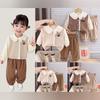 Kids Casual Long-Sleeve Set, Comfortable Daily Wear Outfits