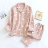 Japanese New Style Autumn and Winter Long-sleeved Trousers, Pure Cotton Air Cotton, Warm Ladies Pajamas, Home Service Sleepwear