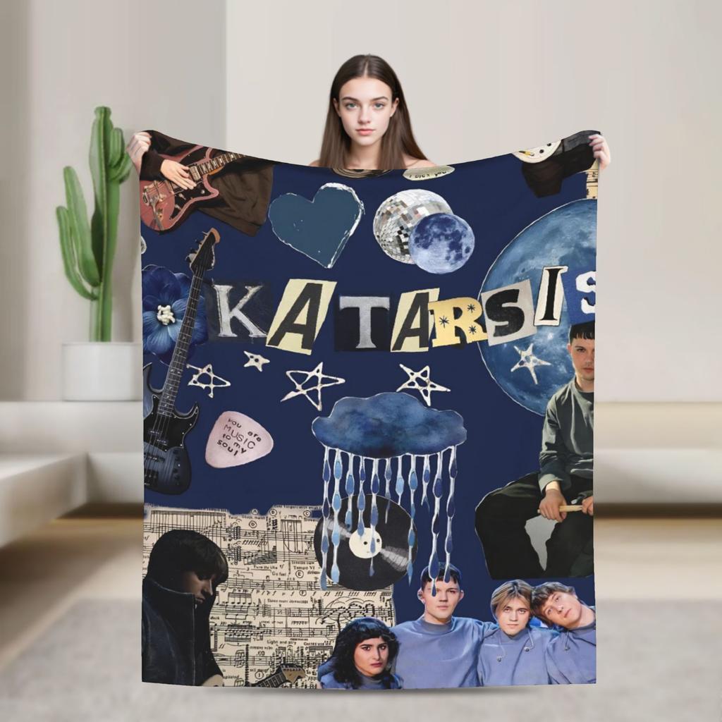 Katarsis Tavo Akys Eurovisions 2025 Warm Soft Blankets Bedding Throws Novelty Couch Chair Flannel Bedspread Sofa Bed Cover