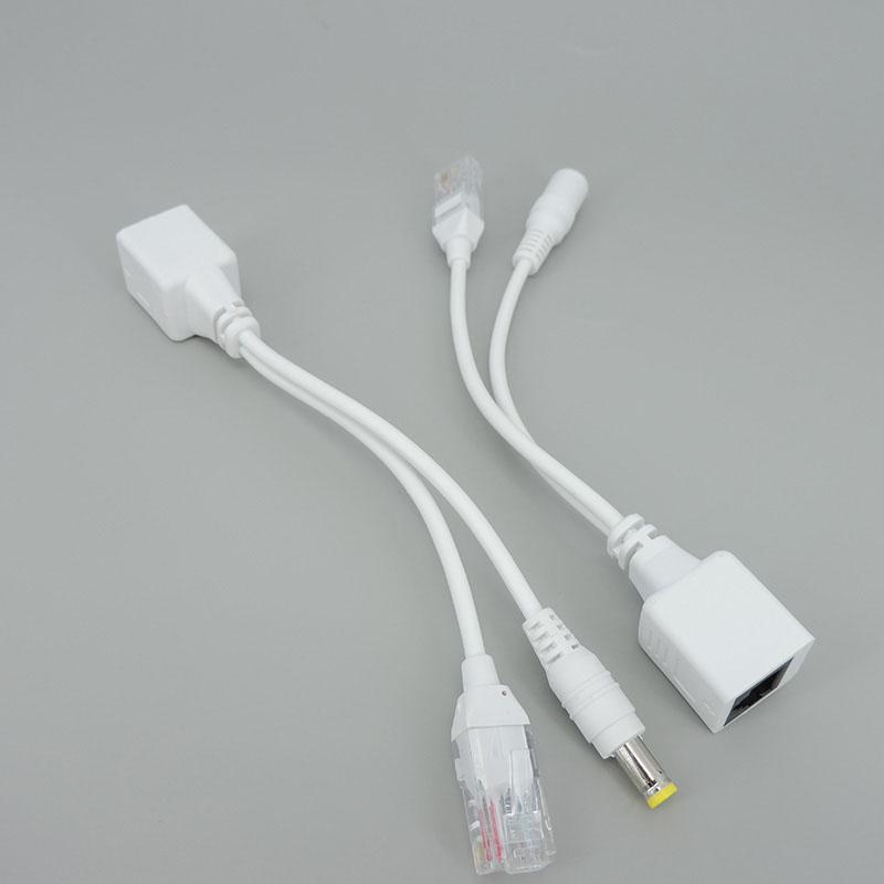 Белый, черный POE пассивный Power RJ45 DC Over Ethernet Кабель-адаптер POE Splitter Модуль питания инжектора 12-48 В для IP CCTV Camea