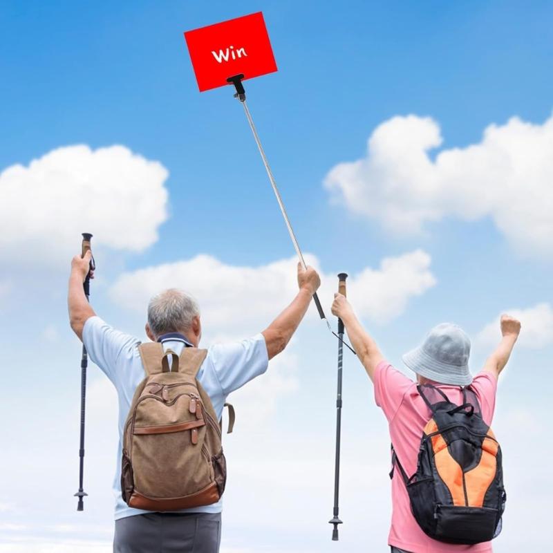 Retractable Stainless Steel Sign Holder for Protests and Event Portable Handheld Display Stand for Various Occasion