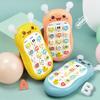 15 Buttons Mobile Phone Toy with Lanyard Chinese English Bilingual Silicone Ears Baby Phone Toy Telephone Music Sound Story Machine for Daily Life