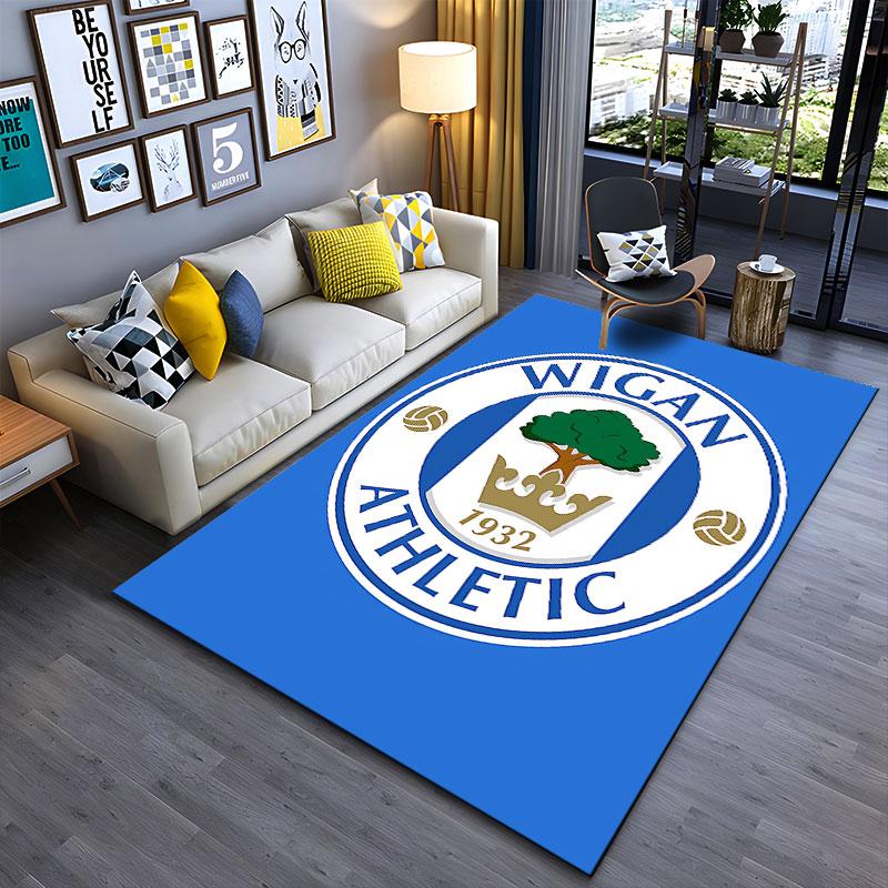 Wigan Athletic Logo Carpet suitable as a non-slip mat for the living room or bedroom sofa
