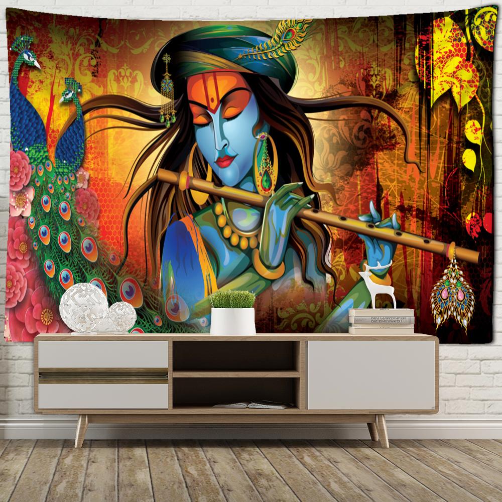 Красочный слон гобелен настенный принт бохо психоделический религиозный декор гостиной домашний декор