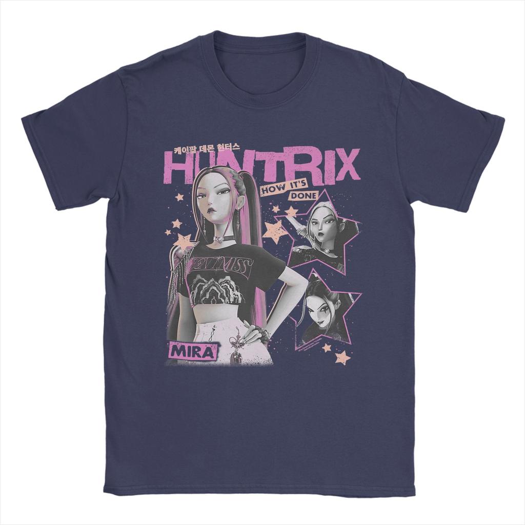 Huntrix Mira Как Это Сделано K-Pop Охотники на Демонов Футболки для Мужчин Новинка Хлопковая Футболка Футболка с Коротким Рукавом Новая Поступление Одежда