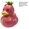 Fruit Duck Figurine Watermelon Dragon Fruit Cartoon Duck Resin Animal Statue Sculpture Home Office Decoration Ornament