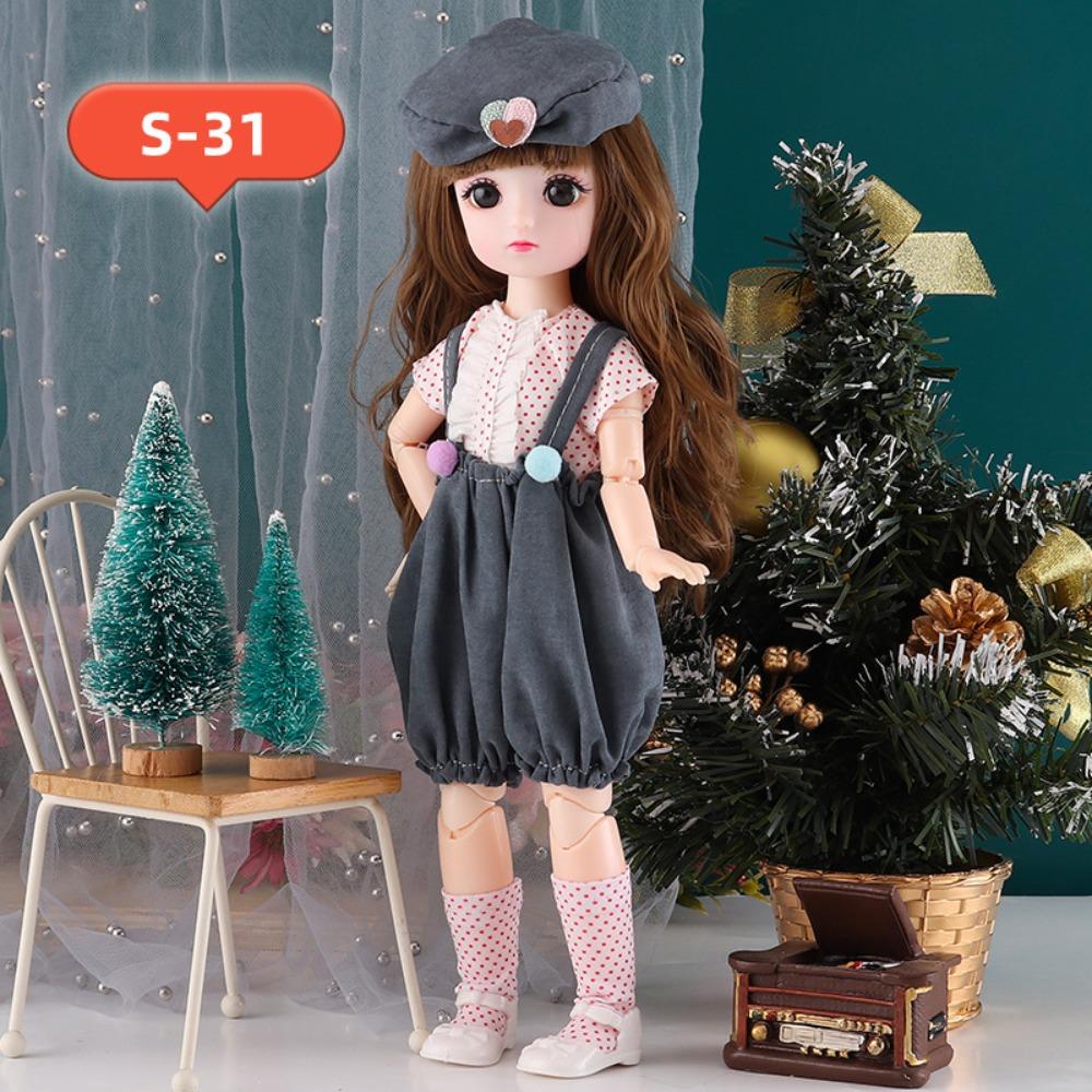 1/6 SD 30cm BJD Dolls Clothes Attractive Eyes Long Hair Dress Up Doll 23 Moveable Joints Anime Toy