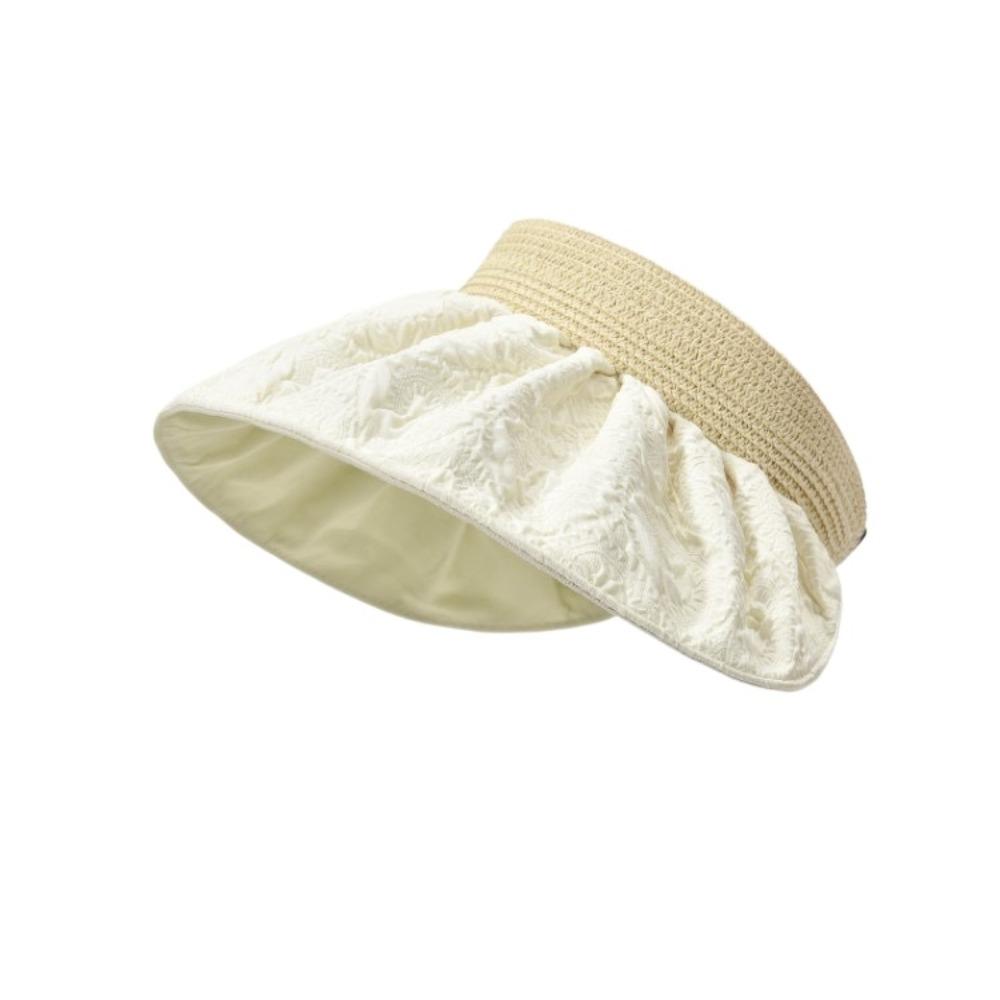 Large Eaves Women's Sun Visor Hats Anti-UV Empty Top Hat Casual Sunblock Hat