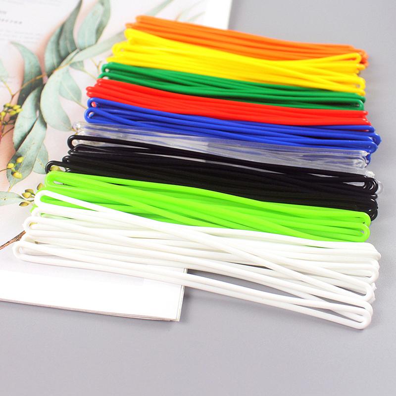 50Pcs Travel Tags Plastic Bag Loops Colorful Luggage Id Label Strap Holder Lanyard Portable Travel Accessories