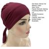 Ethnic Style Top Hat Solid Color Knotted Design Breathable Lightweight Headscarf Hat Outdoor Activities Headwear