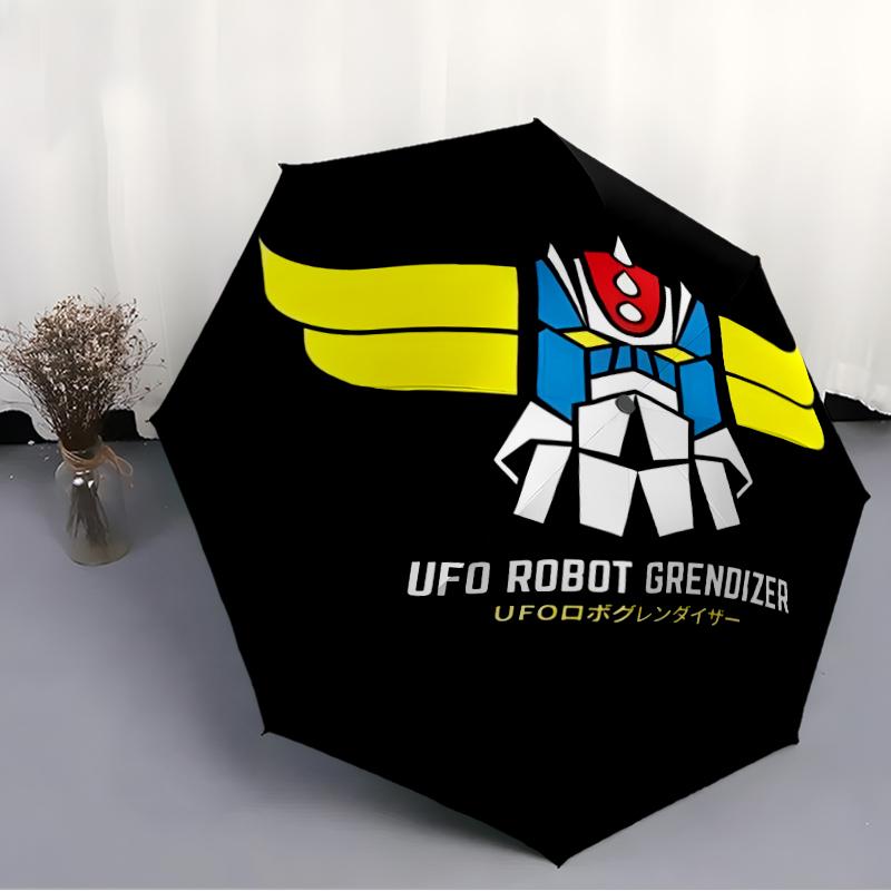 1pc UFO Robot Grendizer1 Umbrella, Sun Protection, And UV Shielding. It Has Eight Sturdy Ribs for Outdoor Use And Perfect Gift