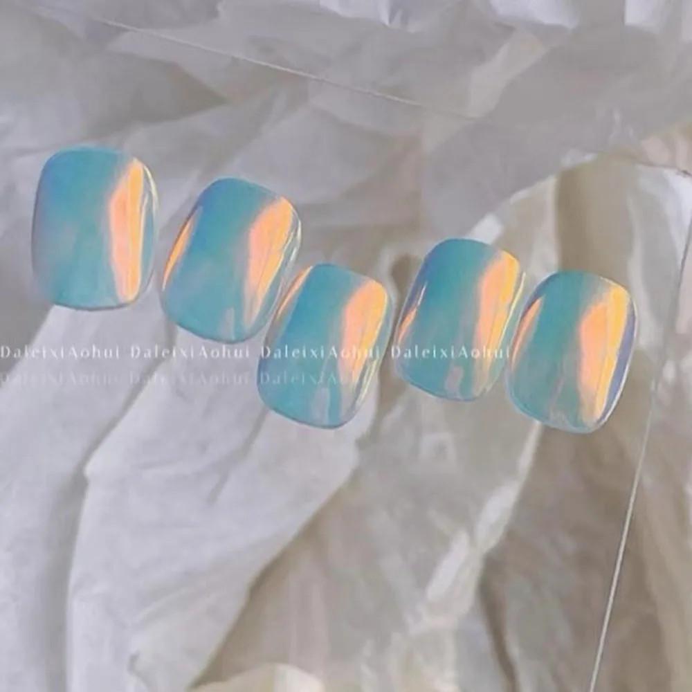 Aurora Colorful Chrome Unicorn Nail Powder Moonlight Mirror Nail Glitter Pigment Metallic Effect Pigment UV Gel Polish Powder