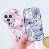 Cute Cartoon Pattern Cream Texture Casing Wavy Edge Soft Silicone Cover Phone Case for Samsung
