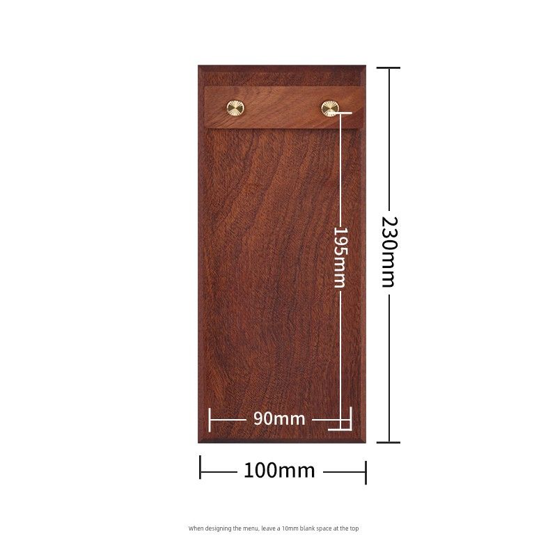 Fangye | Menu Holder Solid Wood Folder Pad Western Restaurant Drinks List Coffee Shop Bar Ins Style Retro Color