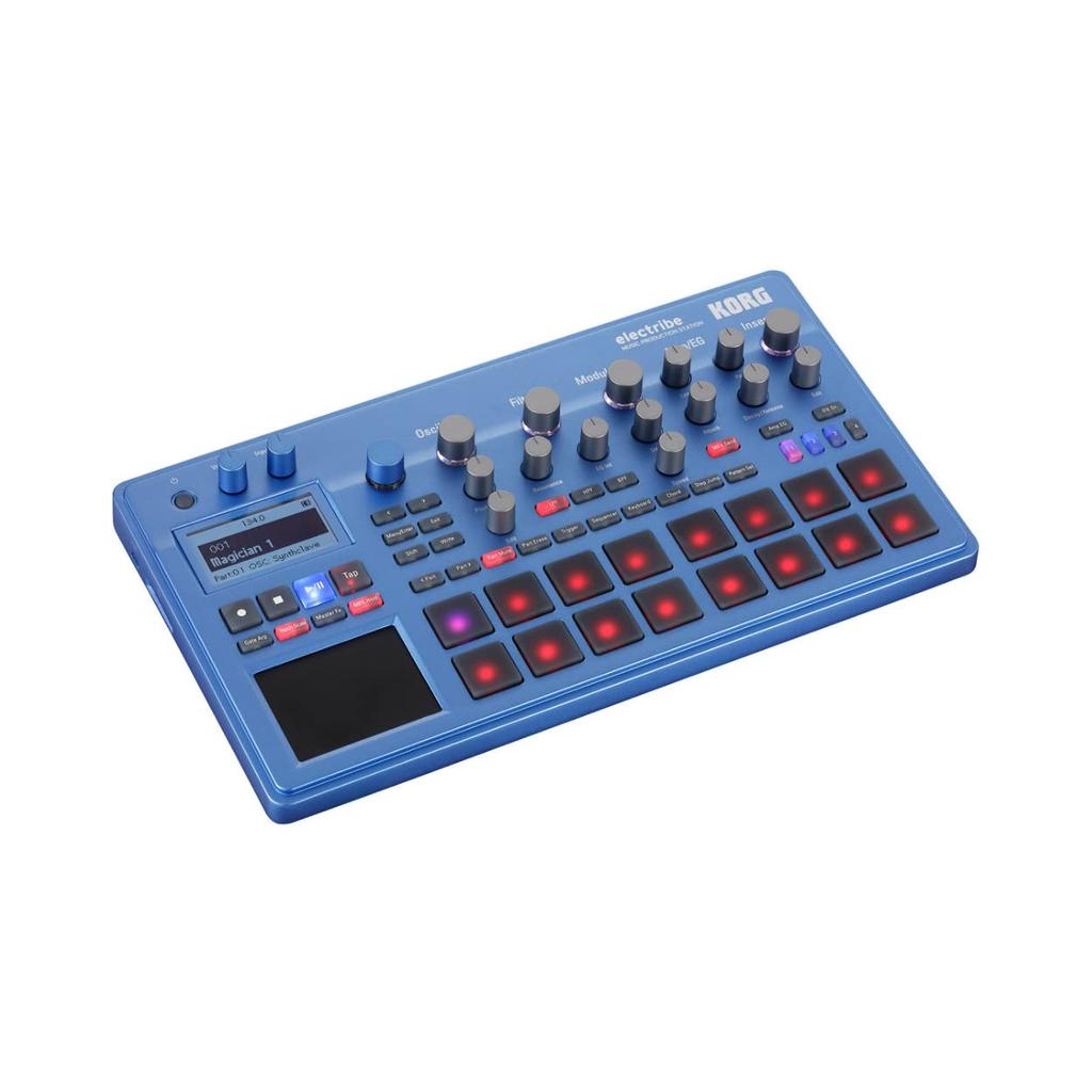 KORG Synthesizer Sequencer Electribe2 BL Electribe2 Metallic Blue Ideal for Dance Music Music Production Live Performance Works with Ableton Live