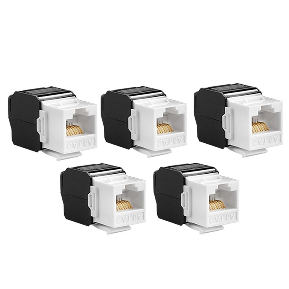 1-5PCS Super Six-category Network Module CAT6A No-print and Non-blocked RJ45 Information Network Module Cat6A Modular Receptacle