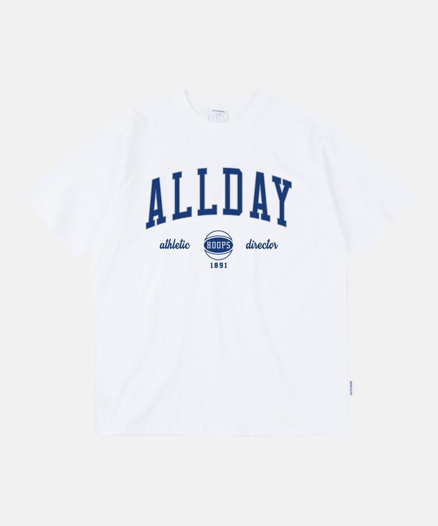 ALL DAY HOOPS All Day Arch Logo Short Sleeve T-Shirt White