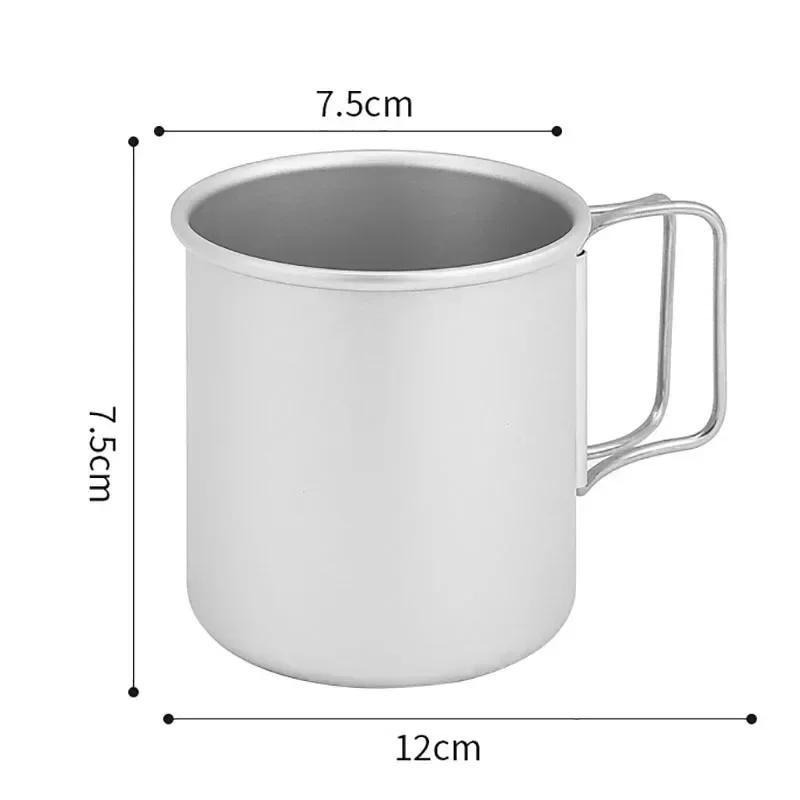 300ML Camping Mug Aluminium Alloy Folding Cup Hike Mug Ultra-Light Camping Travel Water Cup Outdoor Camping Cookware taza