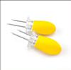 Stainless Steel Corn Cob Holder 1 Pair Corn Holder BBQ Twin Prong Sweetcorn Holder Barbecue Corn Prong Skewer Camping Supplies